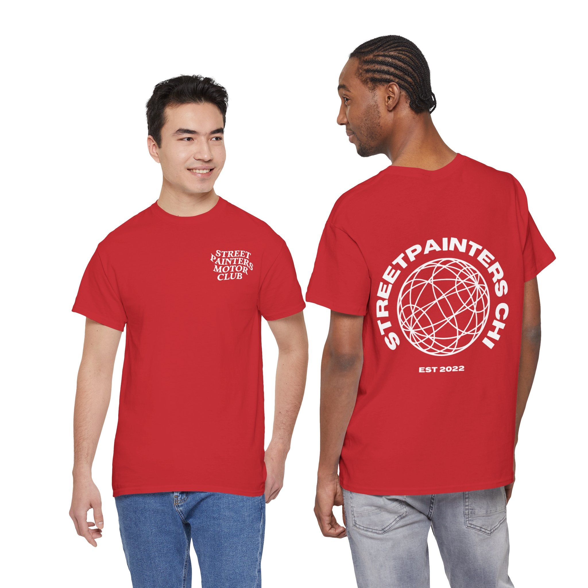 Streetpainters Club Tee — Graphic Black Globe T-Shirt (EST 2022)