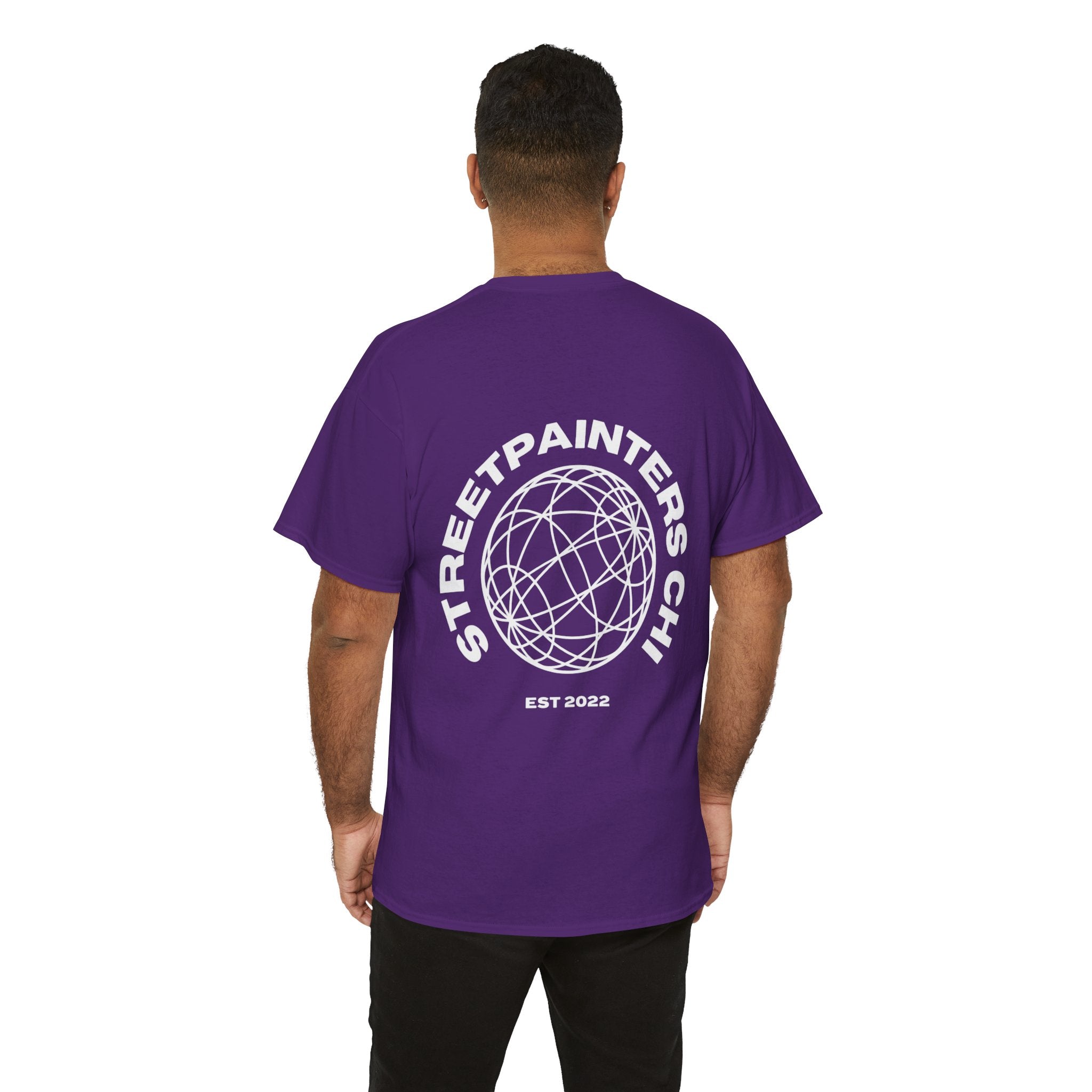 Streetpainters Club Tee — Graphic Black Globe T-Shirt (EST 2022)