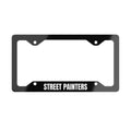 Metal License Plate Frame — "Street Painters" Black Stainless Steel Car Trim