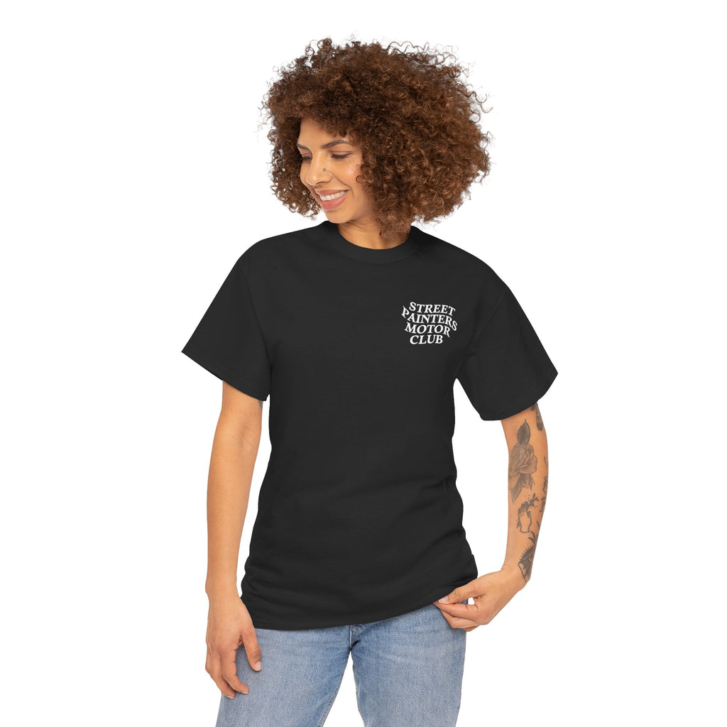 Streetpainters Club Tee — Graphic Black Globe T-Shirt (EST 2022)