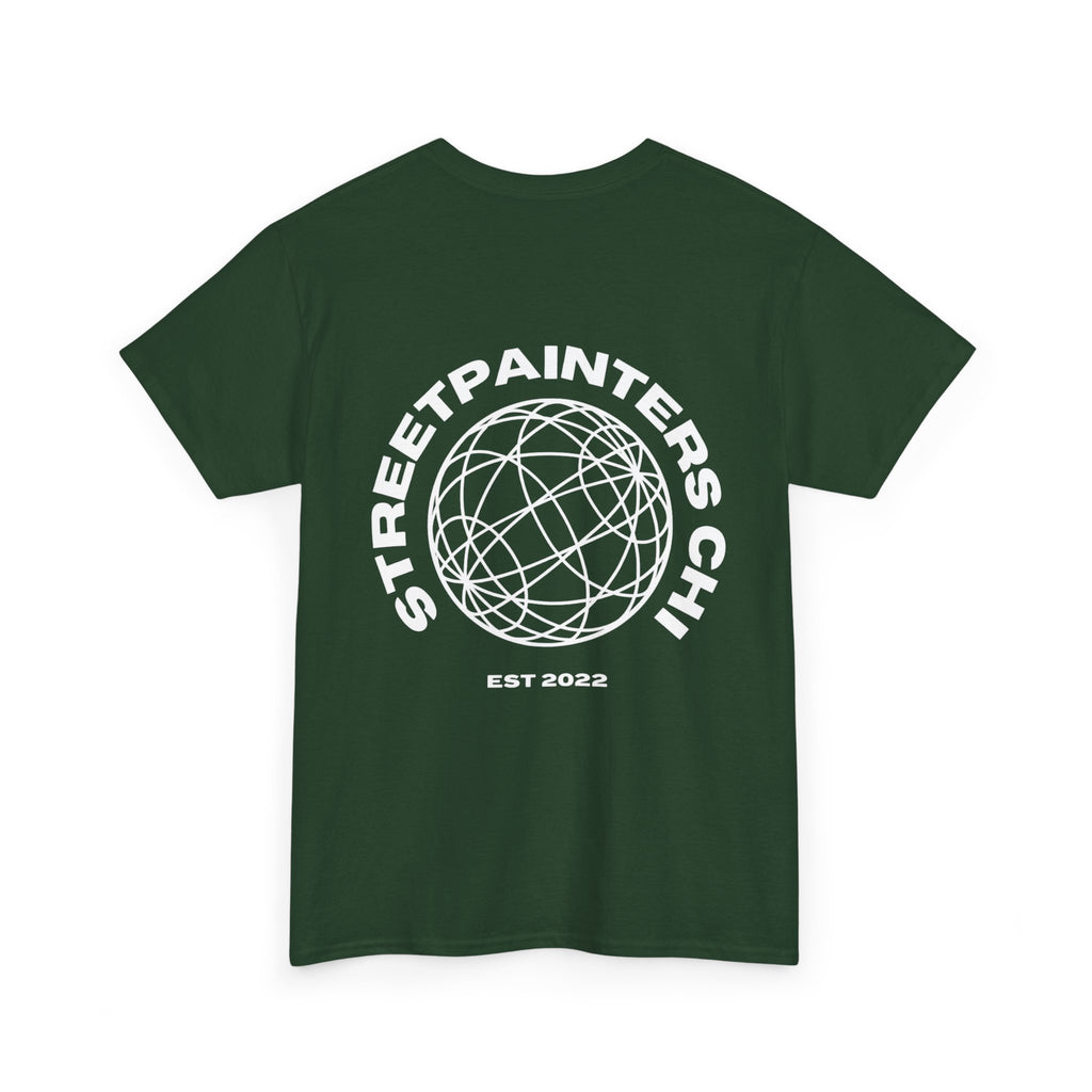 Streetpainters Club Tee — Graphic Black Globe T-Shirt (EST 2022)