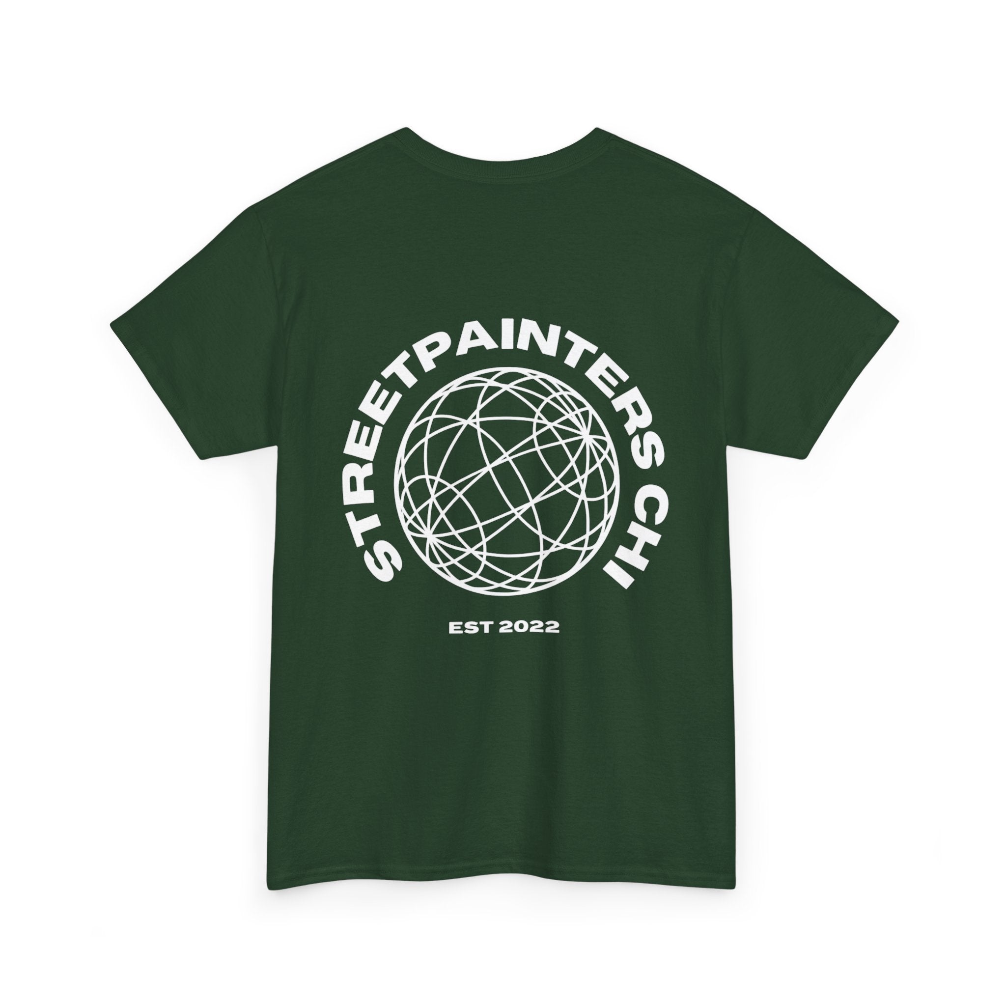 Streetpainters Club Tee — Graphic Black Globe T-Shirt (EST 2022)