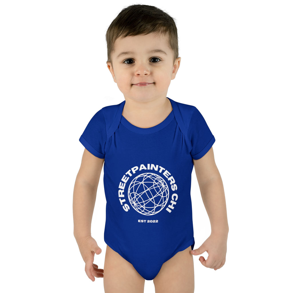 Street Painters Motor Club Infant Bodysuit — Graphic Baby Onesie with Logo