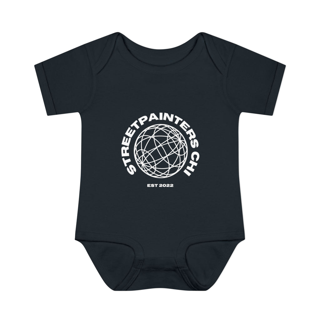 Street Painters Motor Club Infant Bodysuit — Graphic Baby Onesie with Logo
