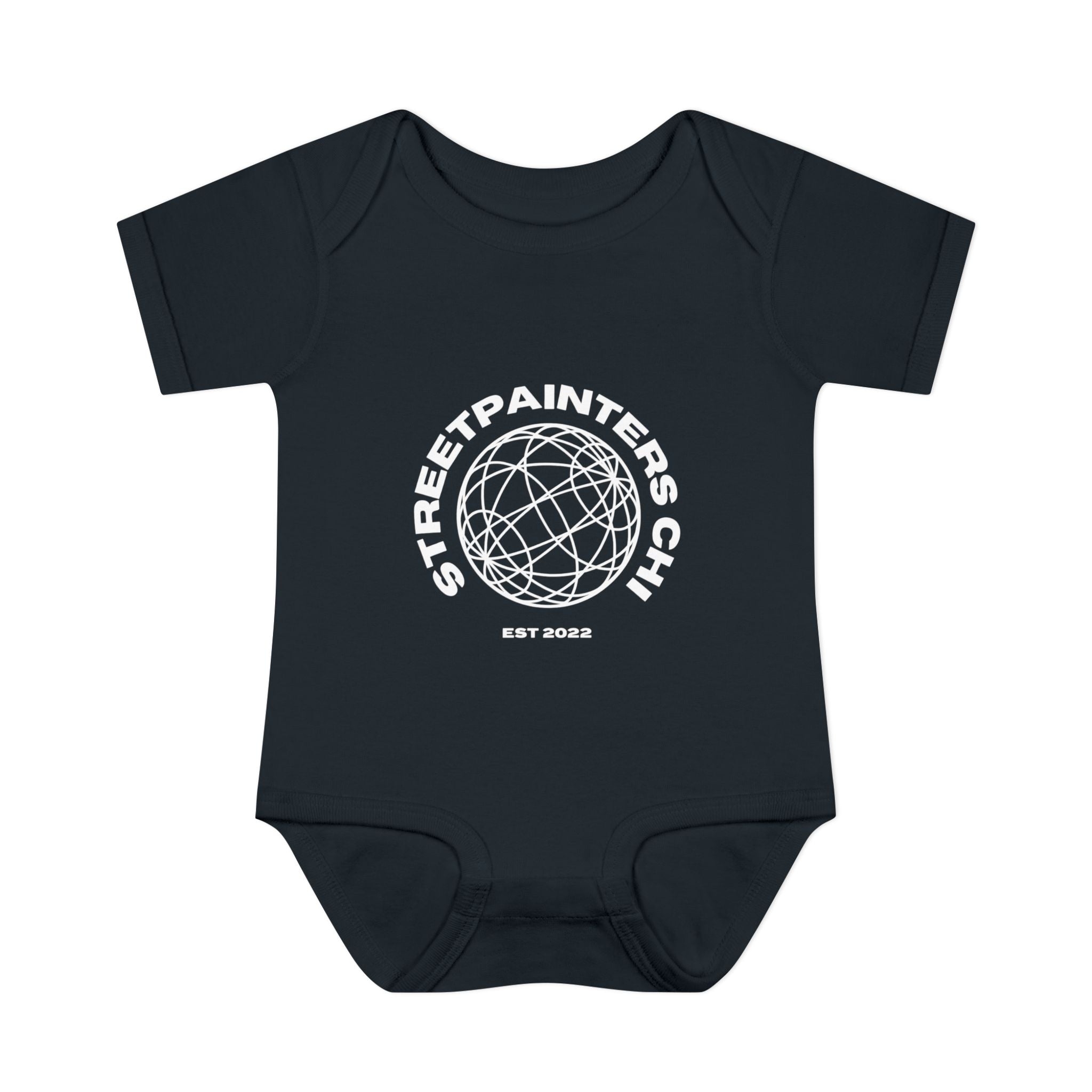Street Painters Motor Club Infant Bodysuit — Graphic Baby Onesie with Logo