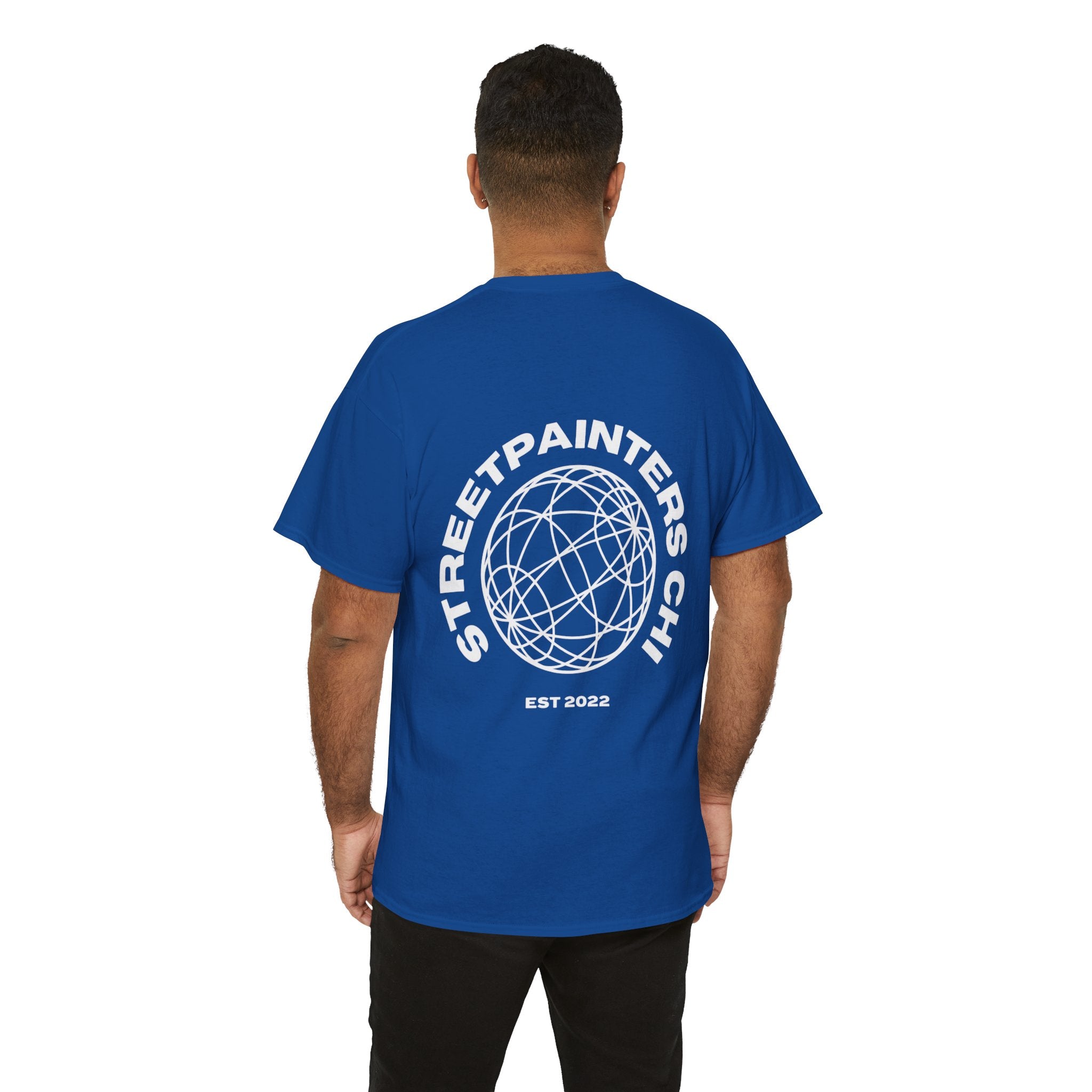 Streetpainters Club Tee — Graphic Black Globe T-Shirt (EST 2022)