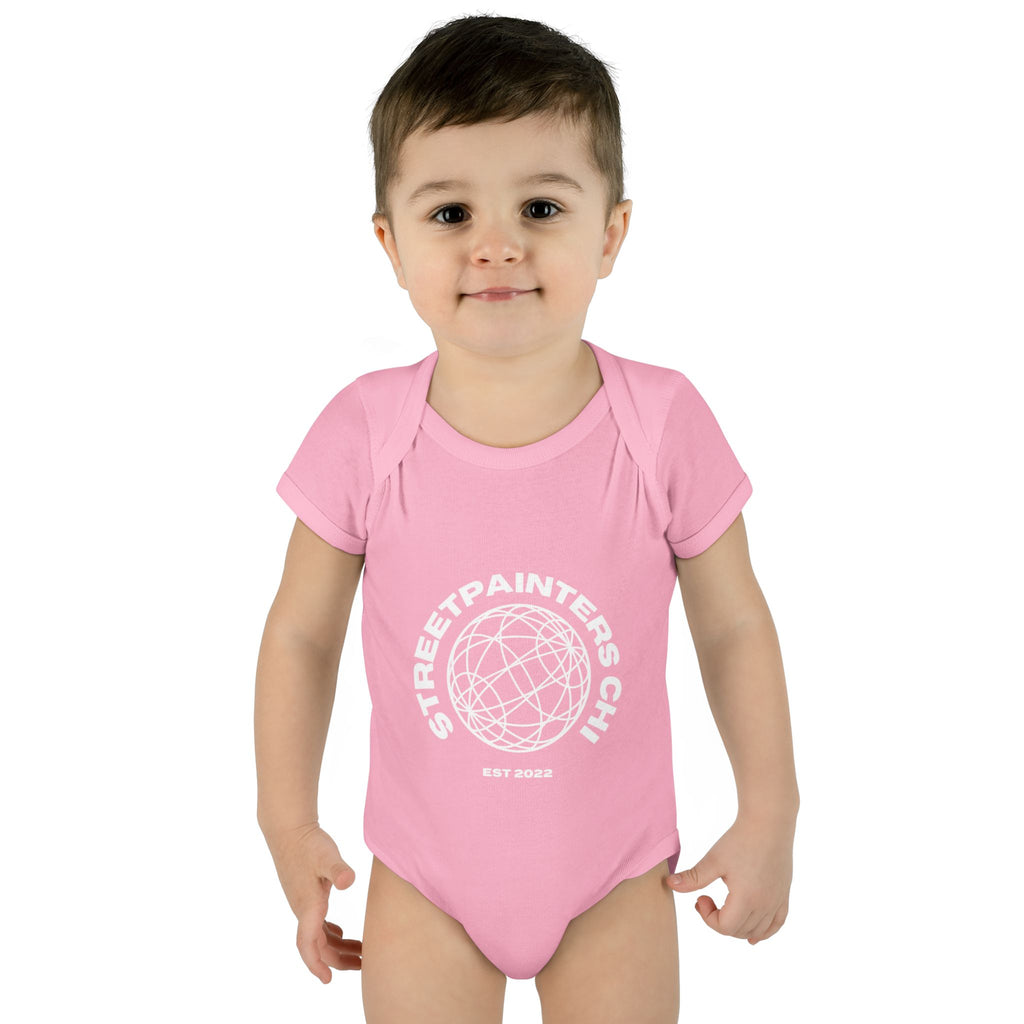 Street Painters Motor Club Infant Bodysuit — Graphic Baby Onesie with Logo
