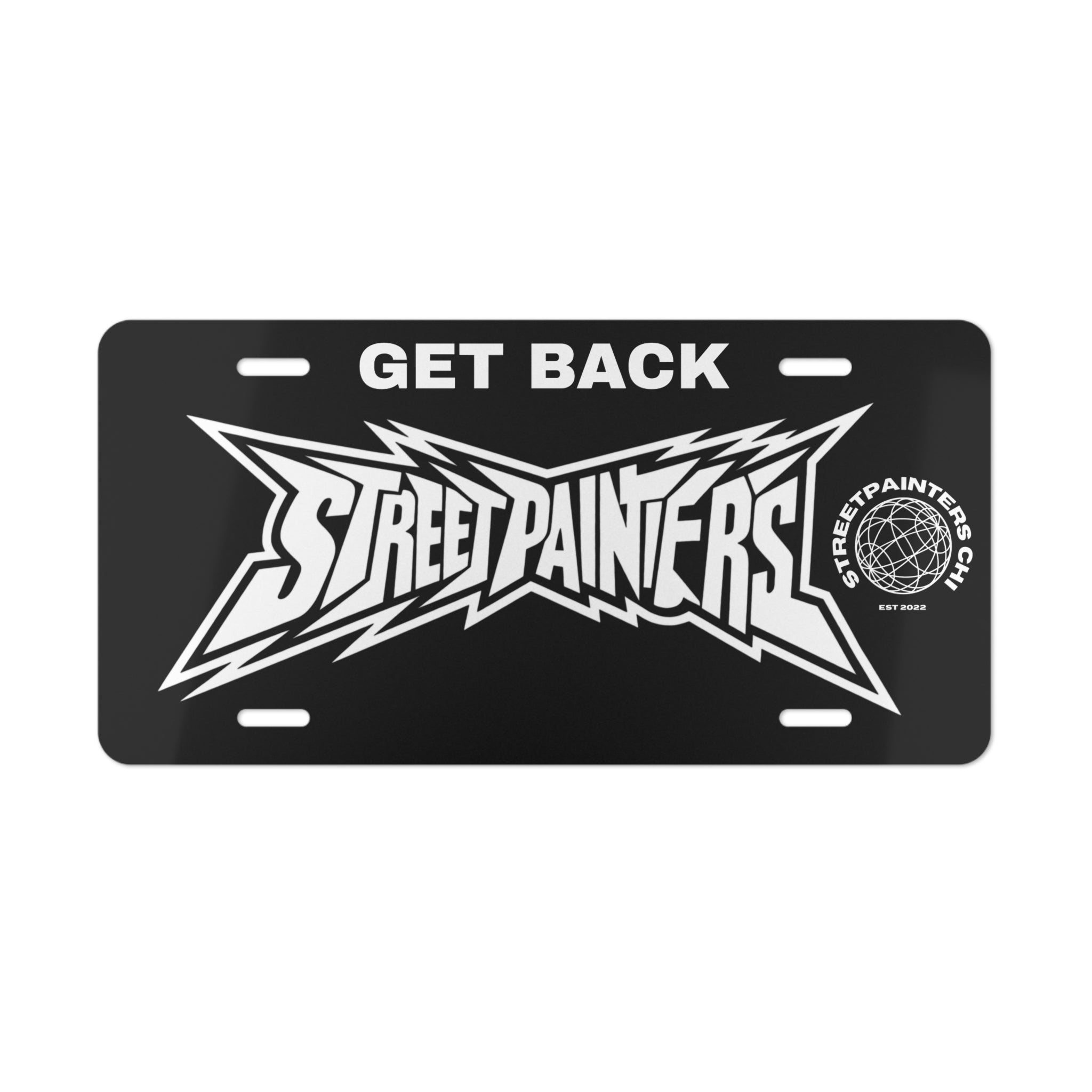 Vanity Plate — 'Get Back' Street Painters Metal License Plate