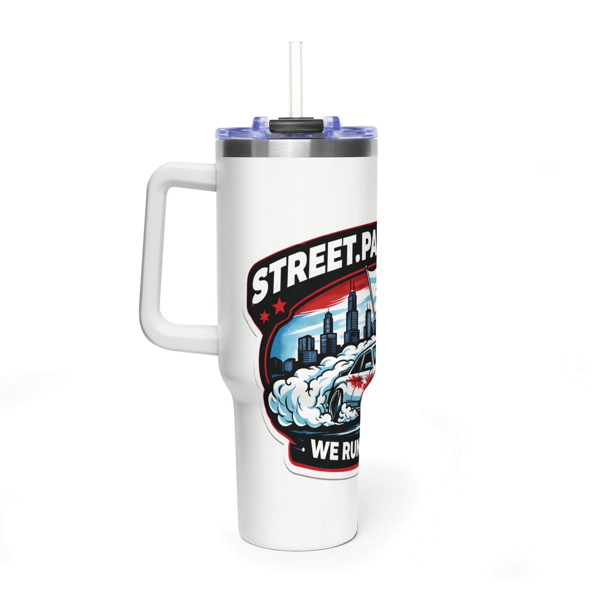 Street Painters 40oz Vacuum Tumbler – We Run The Races Car Design