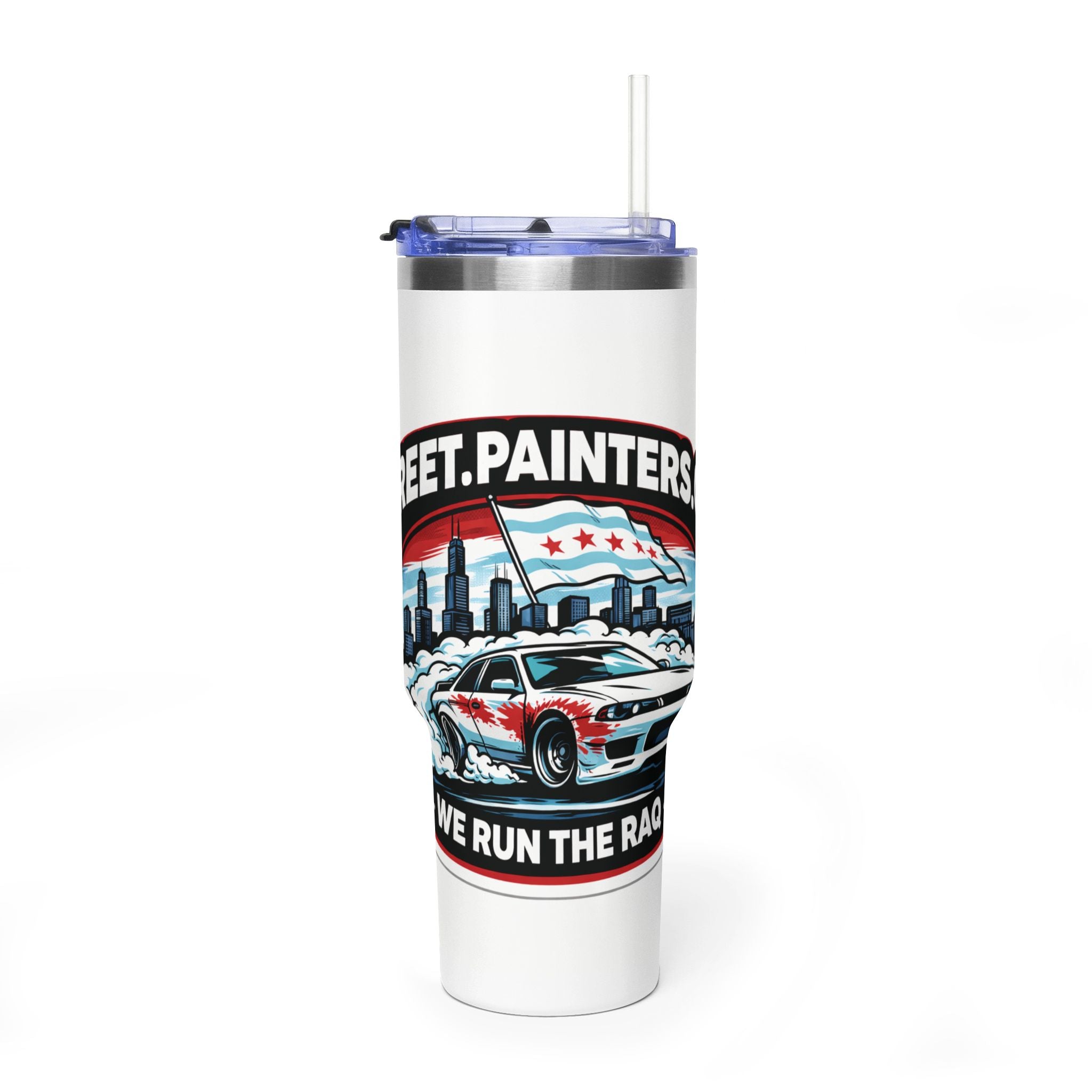 Street Painters 40oz Vacuum Tumbler – We Run The Races Car Design