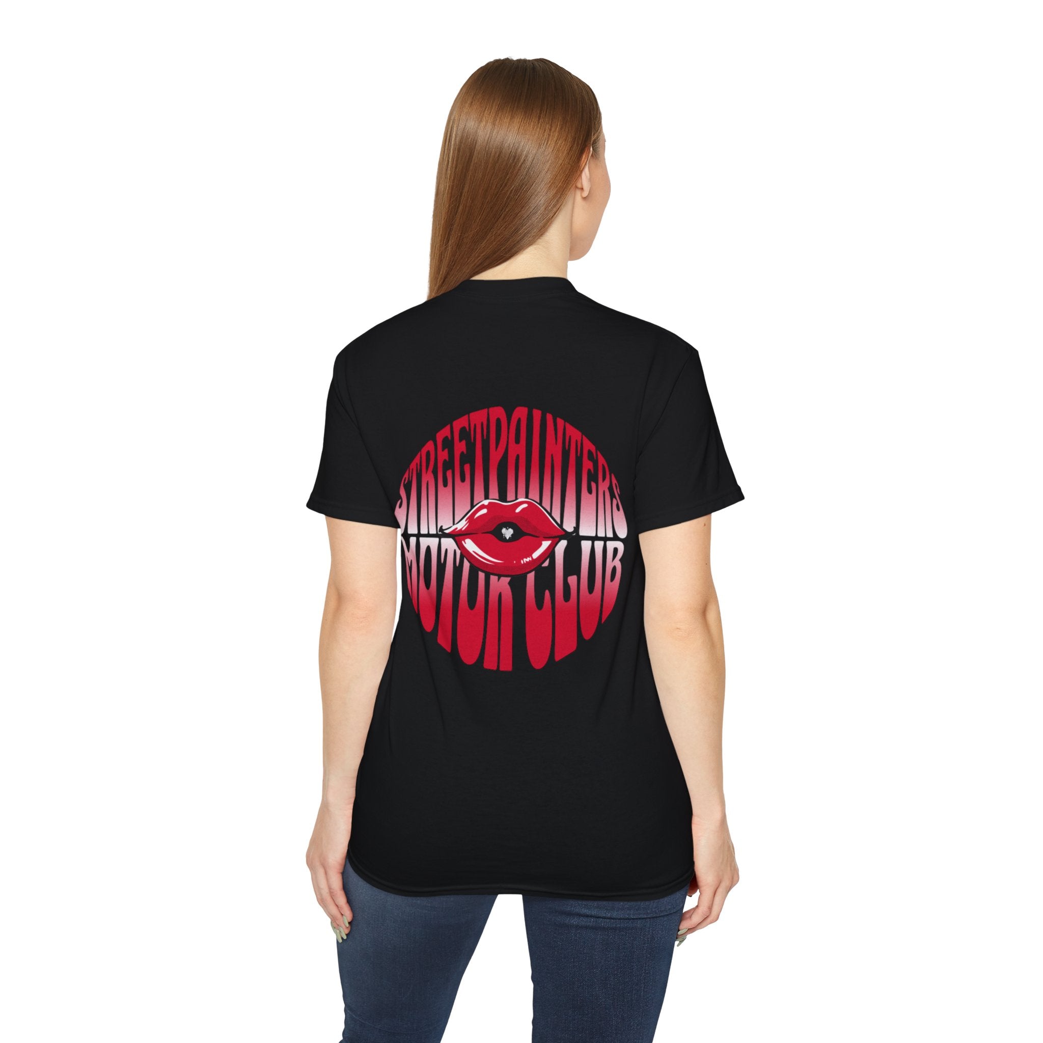 Street painters  Lip Graphic Tee — "Streetpainters Motor Club" Retro Red Logo T‑Shirt