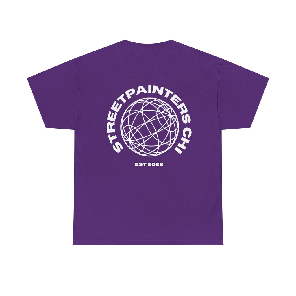 Streetpainters Club Tee — Graphic Black Globe T-Shirt (EST 2022)