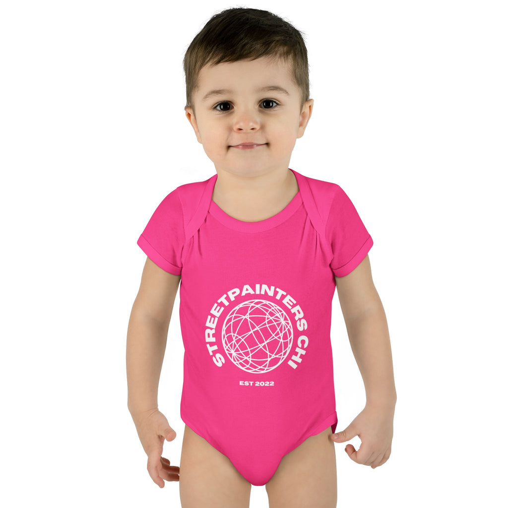 Street Painters Motor Club Infant Bodysuit — Graphic Baby Onesie with Logo
